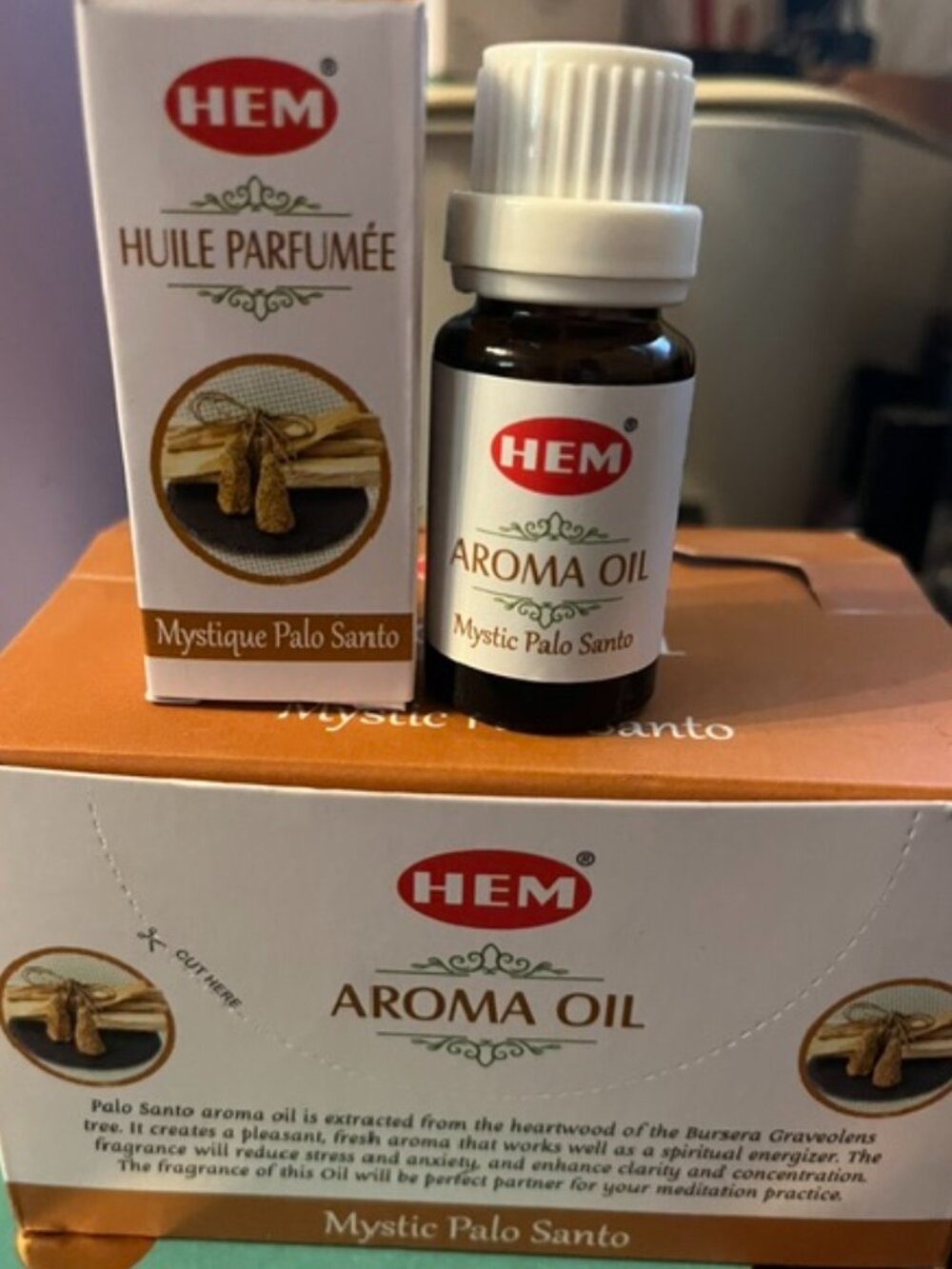 10 ml HEM Palo Santo Aroma Oil - NEW IN BOX - BUNDLE ITEM